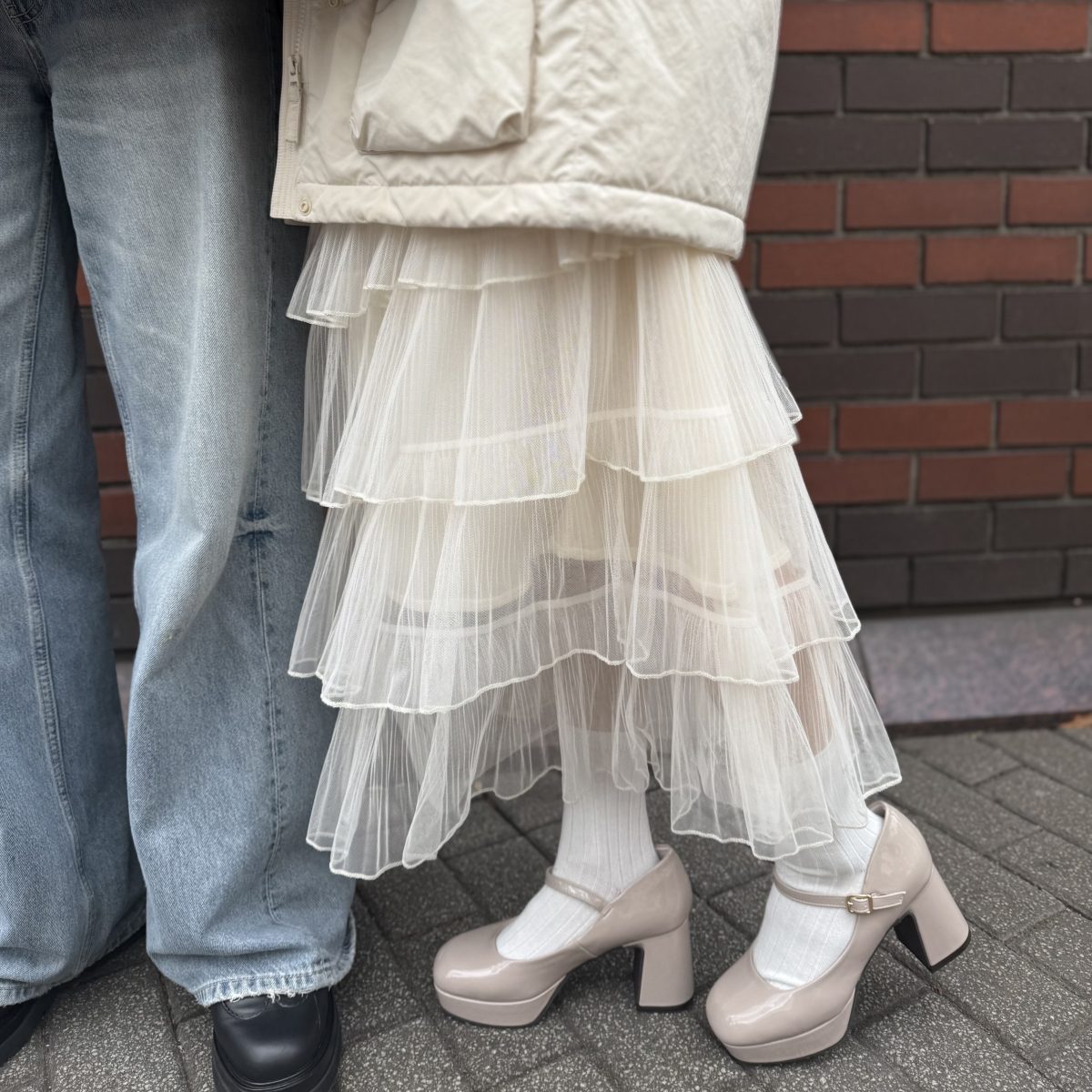 バレンタインデートコーデ2025｜20代×厚底パンプス