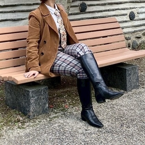 足湯旅｜ロングブーツコーデ